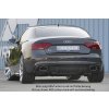 Rieger vložka zadního nárazníku pro Audi A5 S5 B8, B81 kabriolet, kupé po faceliftu, plast ABS lakovaný do černé lesklé barvy, S-Line, pro oválné výfukové deflektory na obou stranách 185x120 mm