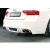 Rieger spoiler pod zadní nárazník pro Audi A5 S5 B8, B81 Sportback před faceliftem r.v. 06/07-07/11, plast ABS bez povrchové úpravy, S-Line, pro dvojité koncovky na obou stranách 4x115x85 mm