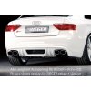 Rieger spoiler pod zadní nárazník pro Audi A5 S5 B8, B81 Sportback před faceliftem r.v. 06/07-07/11, plast ABS bez povrchové úpravy, S-Line, pro orig. koncovky na obou stranách