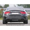 Rieger vložka zadního nárazníku pro Audi A5 S5 B8, B81 Sportback před faceliftem, plast ABS bez povrchové úpravy, S-Line, pro orig. dvojité koncovky na obou stranách