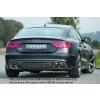 Rieger vložka zadního nárazníku pro Audi A5 S5 B8, B81 Sportback po faceliftu, plast ABS bez povrchové úpravy, S-Line, pro orig. dvojité koncovky na obou stranách