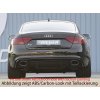 Rieger vložka zadního nárazníku pro Audi A5 S5 B8, B81 Sportback po faceliftu, plast ABS lakovaný do černé lesklé barvy, S-Line, pro oválné výfukové deflektory na obou stranách 185x120 mm