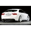 Rieger spoiler pod zadní nárazník pro Audi A5 S5 B8, B81 Sportback před faceliftem r.v. 06/07-07/11, plast ABS s povrchovou úpravou Carbon-Look, pro vozy s dvojitými koncovkami na obou stranách 4x115x85 mm