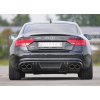 Rieger vložka zadního nárazníku pro Audi A5 S5 B8, B81 Sportback před faceliftem, plast ABS s povrchovou úpravou Carbon-Look, S-Line, pro sportovní koncovky na obou stranách 4x115x85 mm