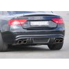 Rieger vložka zadního nárazníku pro Audi A5 S5 B8, B81 Sportback před faceliftem, plast ABS s povrchovou úpravou Carbon-Look, S-Line, pro sportovní koncovky na obou stranách 4x115x85 mm
