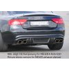 Rieger vložka zadního nárazníku pro Audi A5 S5 B8, B81 Sportback před faceliftem, plast ABS s povrchovou úpravou Carbon-Look, S-Line, pro orig. dvojité koncovky na obou stranách