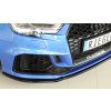 Rieger lipa pod přední nárazník pro Audi RS3 8V 5-dvéř. (sedan 8VS / 8VM), 5-dvéř. (sportback 8VA / 8VF) po faceliftu, 02/17-, plast ABS lakovaný do černé lesklé barvy
