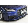 Rieger lipa pod přední nárazník pro Audi TTS 8J-FV, 8S kupé, roadster před faceliftem, 07/14-08/18, plast ABS lakovaný do černé lesklé barvy