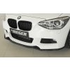 Rieger lipa pod přední nárazník pro BMW řada 1 F20, F21 sedan / 2-dvéř., sedan / 4-dvéř. před faceliftem, 09/11-03/2015, 09/12-03/2015, plast ABS lakovaný do černé lesklé barvy