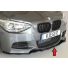 Rieger lipa pod přední nárazník pro BMW řada 1 F20, F21 sedan / 2-dvéř., sedan / 4-dvéř. před faceliftem, 09/11-03/2015, 09/12-03/2015, plast ABS lakovaný do černé lesklé barvy