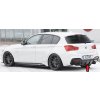 Rieger vložka zadního nárazníku pro BMW řada 1 F20, F21 sedan / 2-dvéř., sedan / 4-dvéř. po faceliftu LCI, plast ABS lakovaný do černé lesklé barvy