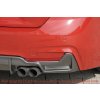 Rieger vložka zadního nárazníku pro BMW řada 4 F32, F33, F36 coupe (3-dvéř.), gran coupe (5-dvéř.), kabriolet vč. faceliftu, plast ABS bez povrchové úpravy, pro dvojité koncovky na obou stranách 4x80 mm (435i/440i look)