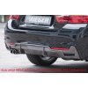 Rieger vložka zadního nárazníku pro BMW řada 4 F32, F33, F36 coupe (3-dvéř.), gran coupe (5-dvéř.), kabriolet vč. faceliftu, plast ABS lakovaný do černé lesklé barvy, pro orig. dvojitou koncovku vlevo vč. mřížky