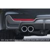 Rieger vložka zadního nárazníku pro BMW řada 4 F32, F33, F36 coupe (3-dvéř.), gran coupe (5-dvéř.), kabriolet vč. faceliftu, plast ABS lakovaný do černé lesklé barvy, pro dvojité koncovky na obou stranách 4x76 mm vč. mřížky