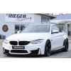 Rieger lipa pod přední nárazník pro BMW řada 4 F82 M4, F83 M4 kabriolet, kupé, 01/14-, 07/14-, plast ABS lakovaný do černé lesklé barvy