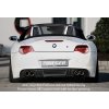 Rieger spoiler pod zadní nárazník pro BMW Z4 E85 kupé, roadster po faceliftu r.v. 01/06-03/09, plast ABS bez povrchové úpravy, pro vozy s dvojitou koncovkou na obou stranách 4x76 mm