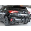 Rieger vložka zadního nárazníku pro Ford Focus 4 DEH, ST 5-dvéř. (hatchback), plast ABS bez povrchové úpravy, pro dvojité koncovky na obou stranách 4x80 mm