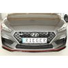 Rieger lipa pod přední nárazník pro Hyundai i30 N-Performance PDE 5-dvéř. (fastback), 5-dvéř. (hatchback), 07/17-, plast ABS lakovaný do černé lesklé barvy