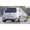 Rieger spoiler pod zadní nárazník pro Opel Corsa C 3-dvéř., 5-dvéř. po faceliftu r.v. 06/03-, plast ABS s povrchovou úpravou Carbon-Look, pro koncovky na obou stranách
