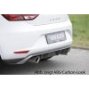 Rieger spoiler pod zadní nárazník pro Seat Leon 5F 3-dvéř. (sc), 5-dvéř. před faceliftem r.v. 10/12-12/16, plast ABS lakovaný do černé lesklé barvy, pro sportovní koncovky na obou stranách 100 mm