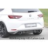 Rieger spoiler pod zadní nárazník pro Seat Leon 5F 3-dvéř. (sc), 5-dvéř. před faceliftem r.v. 10/12-12/16, plast ABS lakovaný do černé lesklé barvy, pro sportovní koncovky na obou stranách 100 mm