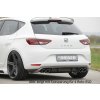 Rieger spoiler pod zadní nárazník pro Seat Leon 5F 3-dvéř. (sc), 5-dvéř. před faceliftem r.v. 10/12-12/16, plast ABS s povrchovou úpravou Carbon-Look, pro dvojitou koncovku vlevo
