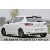 Rieger spoiler pod zadní nárazník pro Seat Leon 5F 3-dvéř. (sc), 5-dvéř. před faceliftem r.v. 10/12-12/16, plast ABS s povrchovou úpravou Carbon-Look, pro dvojitou koncovku vlevo