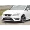Rieger lipa pod přední nárazník pro Seat Leon Cupra 5F 3-dvéř. (sc), 5-dvéř., 5-dvéř. (ST/Combi) před faceliftem, 03/14-12/16, plast ABS lakovaný do černé lesklé barvy