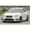 Rieger lipa pod přední nárazník pro Seat Leon Cupra 5F 3-dvéř. (sc), 5-dvéř., 5-dvéř. (ST/Combi) před faceliftem, 03/14-12/16, plast ABS lakovaný do černé lesklé barvy