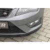 Rieger lipa pod přední nárazník pro Seat Leon Cupra 5F 3-dvéř. (sc), 5-dvéř., 5-dvéř. (ST/Combi) před faceliftem, 03/14-12/16, plast ABS lakovaný do černé lesklé barvy