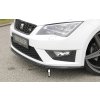 Rieger lipa pod přední nárazník pro Seat Leon Cupra 5F 3-dvéř. (sc), 5-dvéř., 5-dvéř. (ST/Combi) před faceliftem, 03/14-12/16, plast ABS lakovaný do černé lesklé barvy