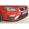 Rieger lipa pod přední nárazník pro Seat Leon Cupra 5F 3-dvéř. (sc), 5-dvéř., 5-dvéř. (ST/Combi) po faceliftu, 01/17-, plast ABS lakovaný do černé lesklé barvy