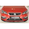 Rieger lipa pod přední nárazník pro Seat Leon FR 5F 3-dvéř. (sc), 5-dvéř., 5-dvéř. (ST/Combi) po faceliftu, 01/17-, plast ABS lakovaný do černé lesklé barvy