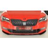 Rieger lipa pod přední nárazník pro Škoda Superb III 3T, 3V combi, sedan vč. faceliftu, 03/15-10/18, 11/18-07/19, plast ABS lakovaný do černé lesklé barvy