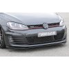 Rieger lipa pod přední nárazník pouze pro GTI / GTD pro Volkswagen Golf 7 GTD, GTI 3-dvéř., 5-dvéř. před faceliftem, 04/13-12/16, 06/13-12/16, plast ABS lakovaný do černé lesklé barvy