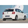 Rieger spoiler pod zadní nárazník pro Volkswagen Polo 6 6R 3-dvéř., 5-dvéř. před faceliftem r.v. 04/09-01/14, plast ABS bez povrchové úpravy, pro orig. koncovku vlevo