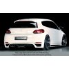 Rieger spoiler pod zadní nárazník pro Volkswagen Scirocco 3 13 2-dvéř. před faceliftem r.v. 08/08-04/14, plast ABS s povrchovou úpravou Carbon-Look, pro dvojitou koncovku vlevo