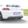 Rieger vložka zadního nárazníku pro R-Line zadní nárazník pro Volkswagen Scirocco R 13 2-dvéř. vč. faceliftu, plast ABS s povrchovou úpravou Carbon-Look, pro dvojitou koncovku uprostřed 2x100 mm