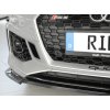 Rieger lipa pod přední nárazník pro Audi RS5 B9, F5 kupé, 03/17-02/20, plast ABS lakovaný do černé lesklé barvy