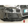 Rieger lipa pod přední nárazník pro Audi RS3 8V 5-dvéř. (sportback 8VA / 8VF), 04/15-01/17, plast ABS lakovaný do černé lesklé barvy