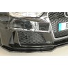 Rieger lipa pod přední nárazník pro Audi RS3 8V 5-dvéř. (sportback 8VA / 8VF), 04/15-01/17, plast ABS lakovaný do černé lesklé barvy