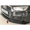 Rieger lipa pod přední nárazník pro Audi RS3 8V 5-dvéř. (sportback 8VA / 8VF), 04/15-01/17, plast ABS lakovaný do černé lesklé barvy