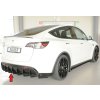 Rieger vložka zadního nárazníku pro Tesla Model Y 003, plast ABS lakovaný do černé lesklé barvy, s tažným zařízením