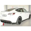 Rieger vložka zadního nárazníku pro Tesla Model Y 003, plast ABS lakovaný do černé lesklé barvy, bez tažného zařízení