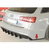 Rieger spoiler pod zadní nárazník na pravé straně pro Audi A6 S6 4G, C7 sedan r.v. 09/14-, plast ABS lakovaný do černé lesklé barvy