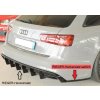 Rieger spoiler pod zadní nárazník na pravé straně pro Audi A6 S6 4G, C7 sedan r.v. 09/14-, plast ABS lakovaný do černé lesklé barvy