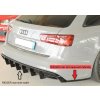 Rieger spoiler pod zadní nárazník na pravé straně pro Audi A6 S6 4G, C7 sedan r.v. 09/14-, plast ABS lakovaný do černé lesklé barvy