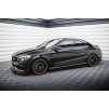 Maxton Design "Street Pro" difuzory pod boční prahy pro Mercedes CLA C 117 Facelift 45 AMG, plast ABS bez povrchové úpravy, s červenou linkou