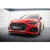Maxton Design spoiler pod přední nárazník pro Audi RS4 B9 FL, černý lesklý plast ABS