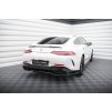Maxton Design středový spoiler pod zadní nárazník s žebrováním pro Mercedes AMG GT 4 -Door Coupe GT 43 - V8 Styling Package, černý lesklý plast ABS
